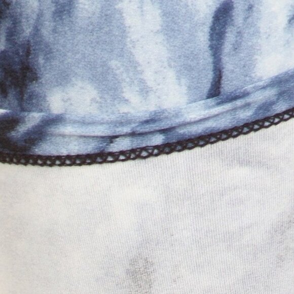 BLUE   White Frost Print Tye Dye Full Length Leggings Size 12-20 NWT - Picture 5 of 5